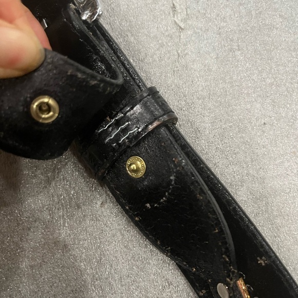 [Max39”]Western Black Leather Men's Snap Belt Mexico Silver /Gold Tone Buckle - Picture 4 of 11